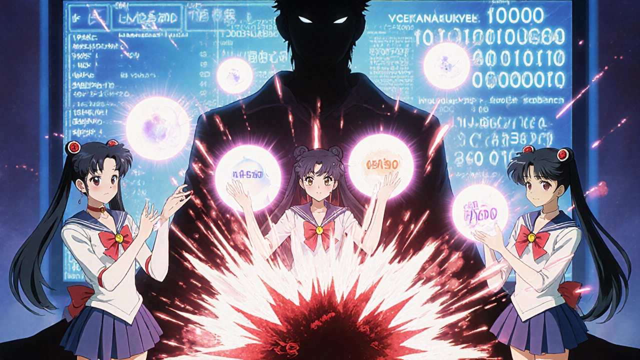 Medical team using glowing reversal agents to seal a bleeding wound, with lab values and shadowy bleeding figure in background.